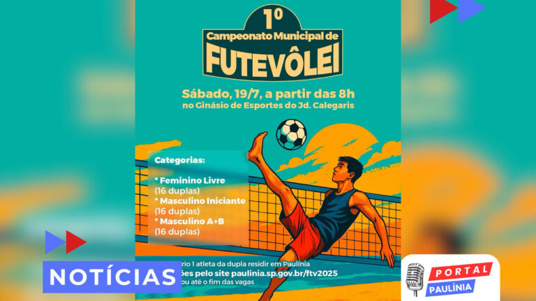 Paulínia abre inscrições para o 1º Campeonato Municipal de Futevôlei