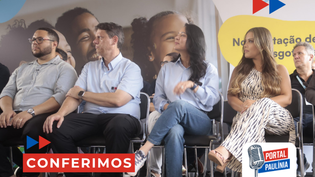 Governador Tarcísio de Freitas e Prefeito Danilo Barros acompanharam mutirão da Caravana Sabesp em Paulínia